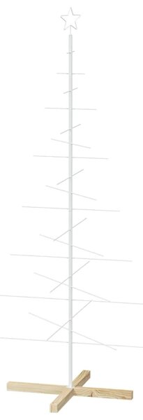 Metalna božićna jelka KUOPIO 180 cm Čelik Bijela - 180 cm Bijela bez LED svjetala