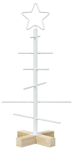 Metalna božićna jelka KUOPIO 60 cm Čelik Bijela - 60 cm Bijela bez LED svjetala
