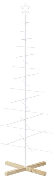 Metalna božićna jelka KUOPIO 180 cm Čelik Bijela - 180 cm Bijela bez LED svjetala