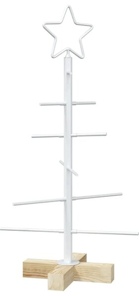 Metalna božićna jelka KUOPIO 60 cm Čelik Bijela - 60 cm Bijela bez LED svjetala