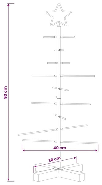 Metalna božićna jelka KUOPIO 90 cm Čelik Bijela - 90 cm Bijela bez LED svjetala