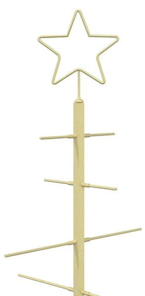 Metalna božićna jelka KUOPIO 120 cm Čelik Zlatno - 120 cm Zlatno bez LED svjetala
