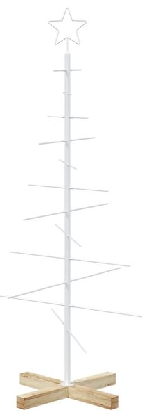 Metalna božićna jelka KUOPIO 120 cm Čelik Bijela - 120 cm Bijela bez LED svjetala