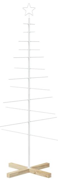 Metalna božićna jelka KUOPIO 150 cm Čelik Bijela - 150 cm Bijela bez LED svjetala