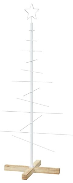Metalna božićna jelka KUOPIO 120 cm Čelik Bijela - 120 cm Bijela bez LED svjetala