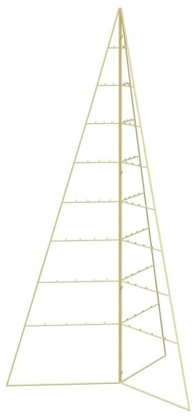 Metalna božićna jelka KUOPIO 180 cm Čelik Zlatno - 180 cm Zlatno bez LED svjetala