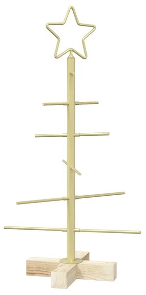 Metalna božićna jelka KUOPIO 60 cm Čelik Zlatno - 60 cm Zlatno bez LED svjetala