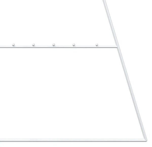 Metalna božićna jelka KUOPIO 210 cm Čelik Bijela - 210 cm Bijela bez LED svjetala