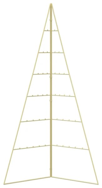 Metalna božićna jelka KUOPIO 140 cm Čelik Zlatno - 140 cm Zlatno bez LED svjetala
