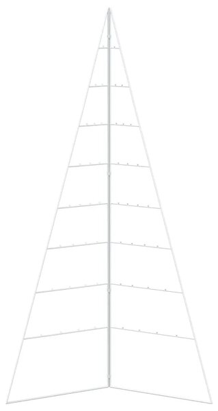 Metalna božićna jelka KUOPIO 180 cm Čelik Bijela - 180 cm Bijela bez LED svjetala