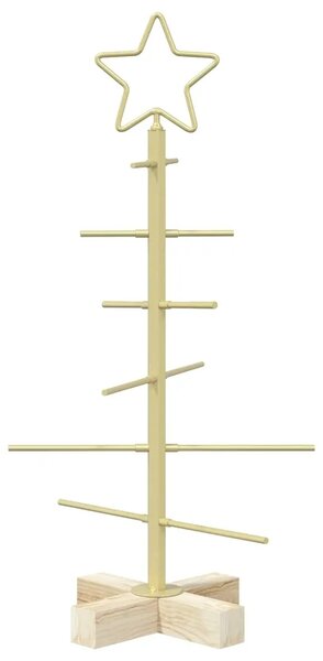 Metalna božićna jelka KUOPIO 60 cm Čelik Zlatno - 60 cm Zlatno bez LED svjetala