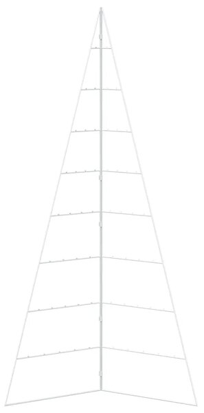 Metalna božićna jelka KUOPIO 210 cm Čelik Bijela - 210 cm Bijela bez LED svjetala