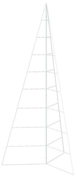 Metalna božićna jelka KUOPIO 210 cm Čelik Bijela - 210 cm Bijela bez LED svjetala