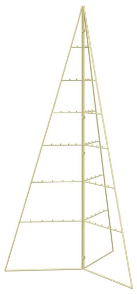 Metalna božićna jelka KUOPIO 140 cm Čelik Zlatno - 140 cm Zlatno bez LED svjetala