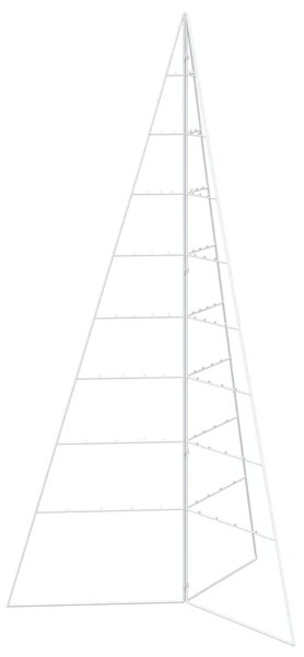 Metalna božićna jelka KUOPIO 180 cm Čelik Bijela - 180 cm Bijela bez LED svjetala
