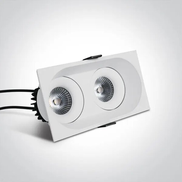 PODESIVI UGRADBENI LED REFLEKTOR 2x6,5W CCT IP54 700mA DARK LIGHT BIJELA DM11207WD/W/V