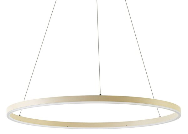 Arcchio Albiona LED viseća svjetiljka, bež, 1 prsten, Ø 80 cm, prigušiva, Bež, Kuhinja, Metal