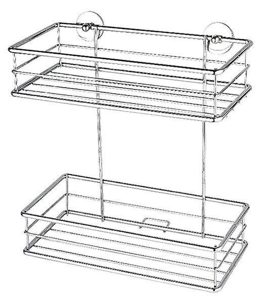 Tesa Kupaonska tuš polica BT230P (250 x 125 x 275 mm, Metal, 2-katno, Pravokutno)