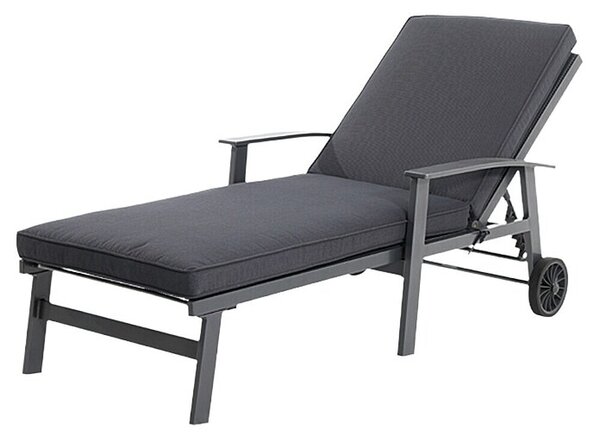 Sunfun Maja Ležaljka za plažu (Š x D x V: 170,5 x 63,5 x 102 cm, Aluminij, Antracit, Mogućnost valjanja)