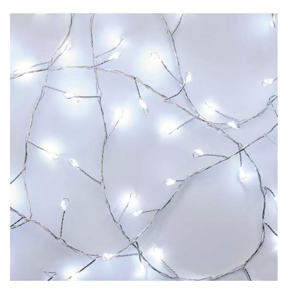 LED Božićne lampice 100xLED/3xAA 2,7 m hladna bijela
