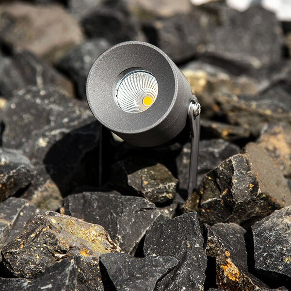 EVN Merlo LED vrtni reflektor s podnim šiljkom, 3000K, 10W, Crno, Metal