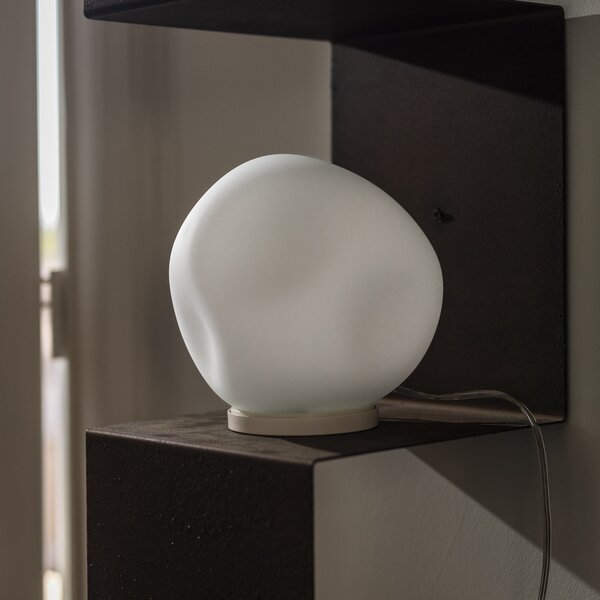 Stolne Lampa Foscarini, Hoba Midi, prigušiv, Bijela, Dnevna soba, Staklo, Dizajn