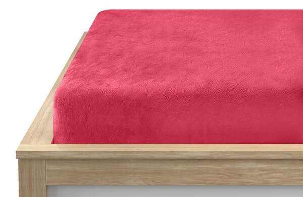 Plahta od mikropliša SOFT 90x200 cm crvena