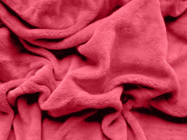 Plahta od mikropliša SOFT 90x200 cm crvena