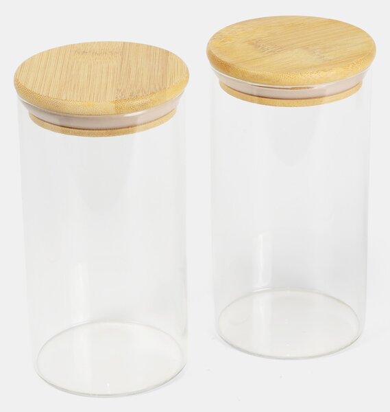 Sinsay - Staklene posude za hranu s bambusovim poklopcima 2 pack
