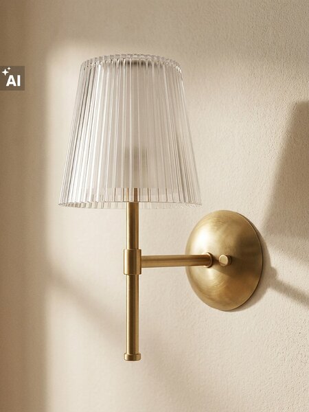 Sinsay - Elegantna LED zidna svjetiljka s rebrastim sjenilom