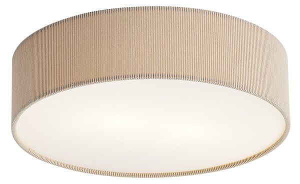 Moderna stropna svjetiljka taupe s baršunastim sjenilom 38 cm 2-svjetla - Luz