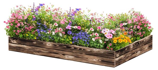 ATMOWOOD Drvena podignuta gredica 160 x 100 x 20 cm - pougljena