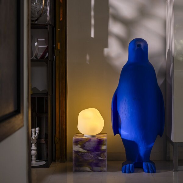 Stolne Lampa Foscarini, Hoba Media, Bijela, Dnevna soba, Staklo, Dizajn