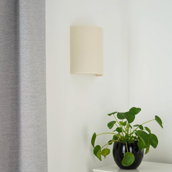 Duolla Zidna lampa Celine, bež, tkanina, E27, Bež, Dnevni boravak/blagovaonica, Tkanina / tekstil