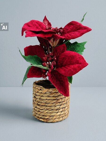 Sinsay - Dekorativna božićna zvijezda u pletenoj tegli