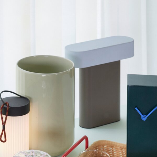 Stolne Lampa Hübsch, Sleek, prigušiv, Smeđa / hrđa, Dnevna soba, Metal, Dizajn