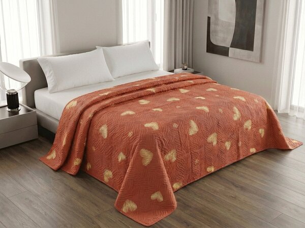 Prekrivač za krevet ORANGE HEART, ružičasti Dimenzije: 170 x 210 cm