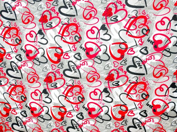 Prekrivač za krevet STREET LOVE, sivi Dimenzije: 170 x 210 cm