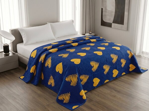 Prekrivač za krevet GOLBINO, tamnoplavi Dimenzije: 170 x 210 cm