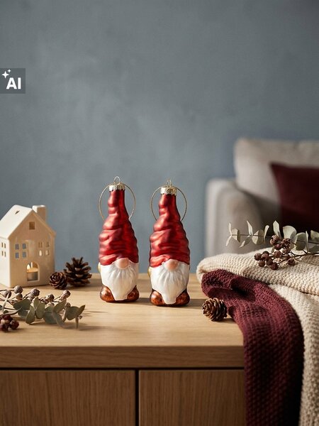Sinsay - Božićne kuglice u obliku patuljaka 2 pack