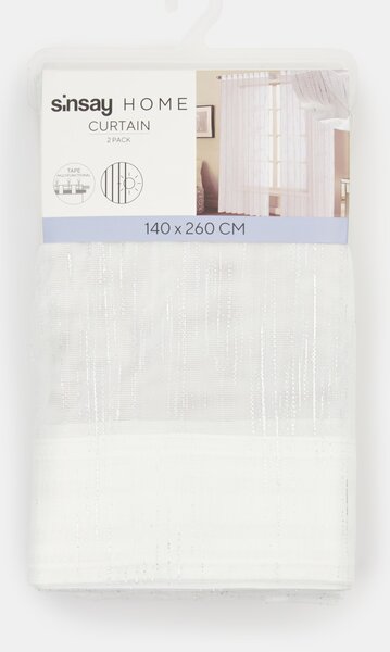 Sinsay - Set zavjesa s trakom i metalik efektom ispranog izgleda 2 pack