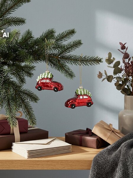 Sinsay - Božićne kuglice u obliku automobila 2 pack