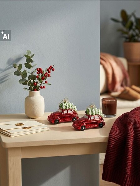 Sinsay - Božićne kuglice u obliku automobila 2 pack