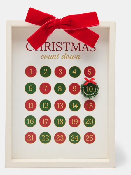 Sinsay - Božićni adventski kalendar s magnetskim označivačem i velur mašnom