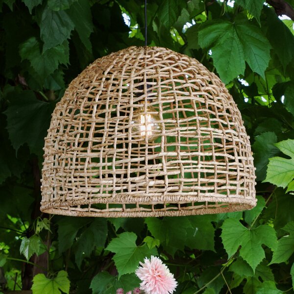 PR Home vanjska viseća svjetiljka Cebu, Ø 46 cm, kabel 2,5 m, IP44, prigušiva, Drvo, Drvo