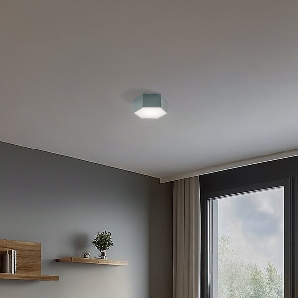 Argon LED stropna svjetiljka Libre, kaduljasto zelena, čelik, 3000 K, Zelena, Dnevni boravak/blagovaonica, Metal