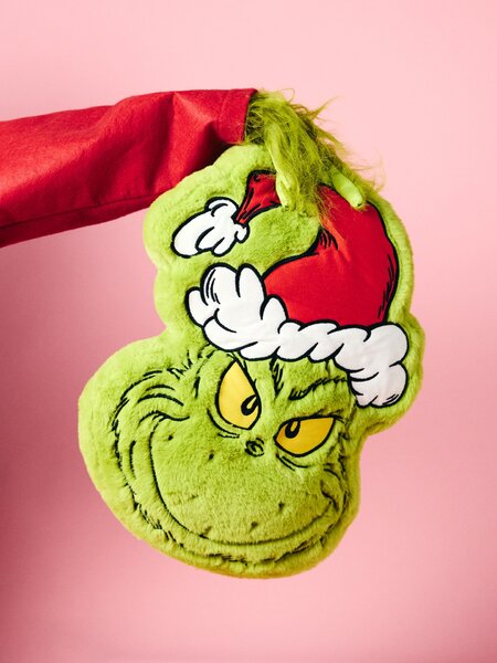 Sinsay - Krzneni ukrasni jastuk s božićnim motivom Grinch