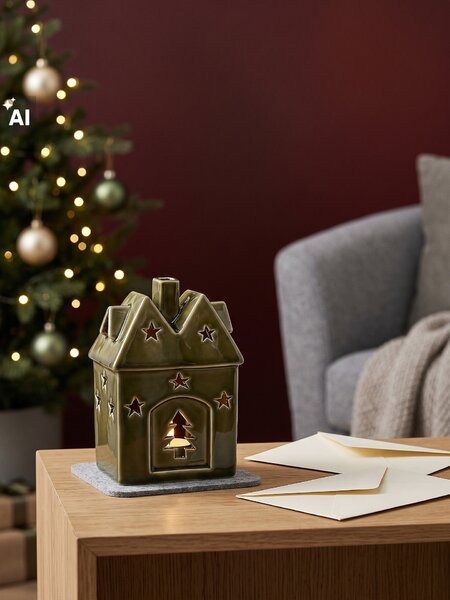 Sinsay - Božićni svijećnjak za tealight svijeću u obliku kućice