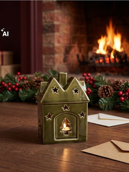 Sinsay - Božićni svijećnjak za tealight svijeću u obliku kućice