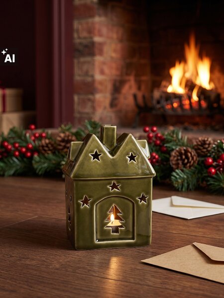 Sinsay - Božićni svijećnjak za tealight svijeću u obliku kućice